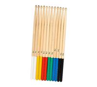 JEWEDECO 6pairs Professional Drumsticks Wooden Drum Sticks Slip Grip Tape for Marching Bands