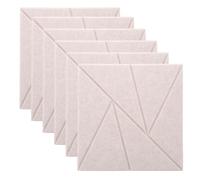JEWEDECO 6pcs Acoustic Absorption Panels Selfadhesive Design for High-efficiency Soundproofing, Polyester Material Acoustic Wall Panelling Suitable for Studio and Music Room