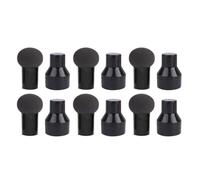 JEWEDECO 6pcs Black Mushroom Head Makeup Powder Puff Set for Women, Hydrophilic Polyurethane Material, Skin-friendly and Easy to Carry, Suitable for Dry and Wet Foundation Application