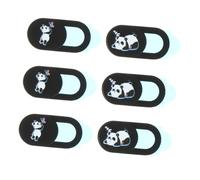 JEWEDECO 6pcs Black Plastic Webcam Privacy Covers with Slide Open and Close Function for Laptops and Computers, Simple and Useful Design to Prevent Spying, for Security and Peace of Mind