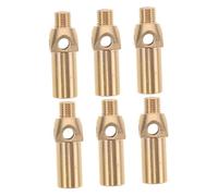 JEWEDECO 6pcs Brass Gas Nozzles Precision Spray Effect Easy Installation Golden Stove Burner Gas Cylinder Camping Bbq Replacement Parts