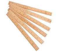 JEWEDECO 6pcs Crafting Quilting Ruler Sewing Measuring Tool Bamboo 12 Inch 29cm Double-sided Scale Beveled Edge for Students, Shops and School