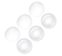 JEWEDECO 6pcs Double Convex Glass Lenses Diameter for Physics Optics Experiments Science Labs with Beveled Edges Made of Glass Material
