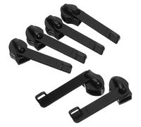 JEWEDECO 6pcs Explosion-Proof Zipper Pull Head Nylon Luggage Lock Hole Sleek Modern Black Smooth Zipper Pull Enhanced Security Outdoor Travel Accessory
