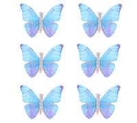 JEWEDECO 6pcs Hair Accessories Hairpins Stainless Steel Creative Design Will Not Break Will Not Fade Beautiful Party Photo Shoot Butterflies Hair Clip