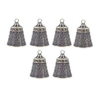 JEWEDECO 6pcs Lection Bell Pendant Small Copper DIY Pendant Vintage Delicate Multipurpose Copper Decor for Crafts and DIY Making