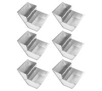 JEWEDECO 6pcs Metal Small Animal Feeder Bowls for Guinea Pig and Ferret with Sturdy Iron Structure, Unique Shape Supporting Natural Feeding Posture, for Professional Breeding Facilities