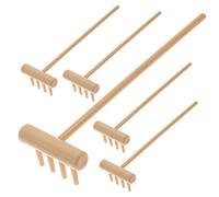 JEWEDECO 6pcs Mini Zen Garden Rakes Set Plastic Sandbox Rakes Lightweight Desktop Easy to Operate Cultivate Hand-on Ability Gift for Friends and Relatives Who Love Zen