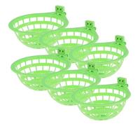 JEWEDECO 6pcs Plastic Hollow Hanging Bird Nests for Finch and Canary Cages Breeding Hatching Nest Pan with Thickened Wear-resistant Design Easy to Clean and Stress-relief for Pet Birds