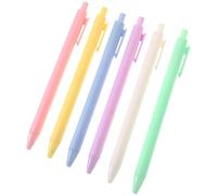 JEWEDECO 6pcs Portable Smooth Writing Gel Pens with 0.5mm Fine Point, Liquid Ink Refill, Assorted Colours, for School and Office Use by Students and Professionals Random Color