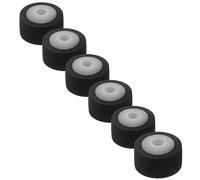JEWEDECO 6pcs Recorder Drive Pinch Roller Repair Kit for Player and Radio, Black Plastic and Rubber Material, Ensures Close Contact between Magnetic Head and Tape, Provides Tape Resistance