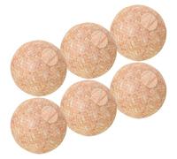 JEWEDECO 6pcs Rustic Hanging Paper Lantern with Soft Light Coverage and Easy Installation, Small round Farmhouse Inspired Lantern for Indoor and Outdoor Party or Wedding Celebration