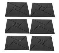 JEWEDECO 6pcs Self-adhesive Acoustic Panels Soundproofing Polyester Fiber for Music Studios Bedrooms Home Cinemas Noise Reduction Speaker Monitor Isolation Pads