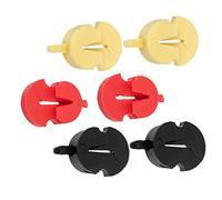 JEWEDECO 6pcs Violin Practice Mutes Rubber Soft Silicone Violin Mute Set 2 Yellow, 2 Red, 2 Black for Quiet Instrument Practice and Musical Accessories