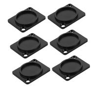 JEWEDECO 6pcs Zinc Blank Wall Plates for Audio Rack Mount, Xlr Panel-mount Dust Protector Covers, Speaker and Microphone Connector Protection for Audio Mounting Accessories