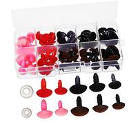 JEWEDECO 70 Sets Safety Doll Nose Accessories for Plush Bears and Stuffed Animals Reusable Plastic Gaskets for DIY Crochet and Handmade Puppets and Secure Craft Supplies
