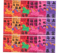 JEWEDECO 72pcs Lunar Year Red Envelopes Paper Money Packets for Chinese Spring Festival Thick Printed Lucky Hongbao with Festive Horse Design for Family and Business Gifting