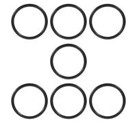 JEWEDECO 7pcs Sound Bowl Rings Rubber Cushion with Sl esign and Secure Base, Black Soft Rubber Rings for Reducing Movement, for Spiritual Practices, Schools and Music Studios
