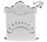 JEWEDECO 8 String Mandolin Tailpiece Metal Mandolin Bridge Silver Geometric Pattern 2.16x1.65x1.38in Fixing Strings Instrument Maintenance