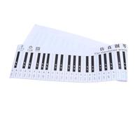JEWEDECO 88-key Piano Keyboard Practice Chart with Numbered Notes and Fingering, 1:1 Scale Black White Simulated Keyboard Poster for Beginner Learning and Digital Piano Training