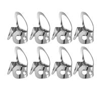 JEWEDECO 8pcs Adjustable Stainless Steel Thumb Pick Guitar Finger Picks for Banjo Acoustic Ukulele with Hollow Design