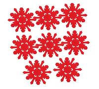 JEWEDECO 8pcs Christmas Snowflake Insulation Cup Mats for Wine Tea Coffee Festive Party Decoration Table Decor Felt Material for Use