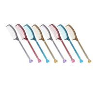 JEWEDECO 8pcs Comb-shaped Gel Pens Multi-function Sign Pens Plastic Body Protecting Nib Ink from Drying out Save Effort for Writing for Schools and Offices