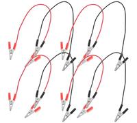 JEWEDECO 8pcs Double-Ended Alligator Clip Electric Cable Wire for Electricity Demo Teaching and Electronic Circuit Experiments with Sturdy PVC and Copper Material, Easy Handling