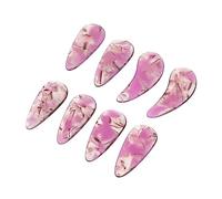 JEWEDECO 8pcs Guzheng Artificial Nails Finger Picks Large Size Purple Gradient High Polymer Material for Guzheng Playing Practice and Performance