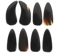 JEWEDECO 8pcs Guzheng Nail Finger Picks Made of Sturdy Ox Horn for Professional Performance, Lightweight and Comfortable to Wear, Suitable for Adults Practising Guzheng Instrument