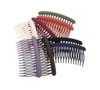JEWEDECO 8pcs Matte Plastic Hair Comb Side Combs for Fine Hair Side Bangs Fixation Hairpins for Girls and Women Suitable for Parties and Daily Life