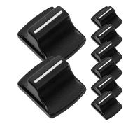 JEWEDECO 8pcs Push Caps Mixer Console Panel Slider Cap Plastic Sleek Minimalist Black Precise Adjustment Portable for Audio Devices and Mixing Consoles