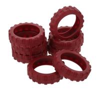 JEWEDECO 8pcs Wine Red Silicone Luggage Wheel Protector Covers 55x55x15mm for Medium Suitcase Wheels Non-Slip Shock Absorption Sleeve Suitable for Travel and Office Chair Casters