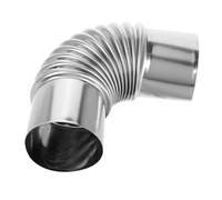 JEWEDECO 90degree Elbow Pipe Stainless Steel Flue Adapter Tube for Indoor and Outdoor Camping Stove Fireproof Chimney Extension Easy to Install