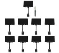 JEWEDECO 9pcs PVC Price Display Board with Double Head Clips Erasable Chalk Included Fruit Store Price Tag Holder for Supermarkets Shops and Market Counters