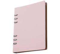 JEWEDECO A5 Portable Binder Notebook with 200 Pages Pu Cover Aluminum Alloy Rings Easy to Turn Pages for Business Meetings and Note Taking
