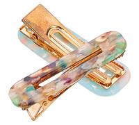 JEWEDECO Acetate Sheet Hair Clips Hair Barrettes 2pcs Designed to Hold for Daily Life and Birthdays for Women and Minimalist Style