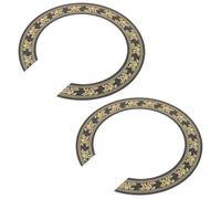 JEWEDECO Acoustic Guitar and Intricate Petal Embossing, Easy Installation 2pcs Golden Soundhole Decal with 3d Brilliance and Stable Decoration for Folk Guitar in Studio or Music Room