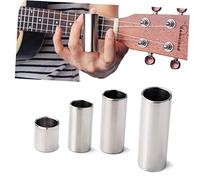 JEWEDECO Acoustic Guitar Slide Large Size Steel String Slider Smooth Edges Chromed Finish