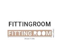 JEWEDECO Acrylic Fitting Room Sign for Clothing Store Door Identification and Stylish Black Design, Self-adhesive Wall Decal for Shopping Centers and Retail Shops
