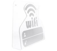 JEWEDECO Acrylic Wifi Password Sign Stand for Desk Display Reusable Wifi Board Suitable for Homes and Offices Sturdy Acrylic Material