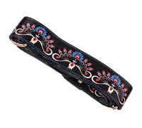 JEWEDECO Adjustable Banjo Adjustment Strap Guitar Strap Vintage Nylon Metal with Delicate Prints Pattern Design Anti-stretch Banjo Belt Musicians Valentine's Day New Year