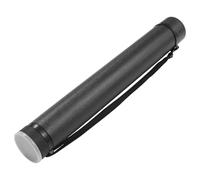 JEWEDECO Adjustable Extendable Poster Tube with Shoulder Strap, Lightweight Plastic Scroll and Map Carrier for Artists and Architects, for Outdoor Sketching and Exhibition Setup, Black