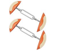 JEWEDECO Adjustable Shoe Expander for Women 1 Pair Lightweight Boot Stays Shapers in Orange with Abs and Zinc Alloy Material for High Heel and Flat Shoes