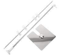 JEWEDECO Adjustable Stainless Steel T Shape Poster Stand with Detachable and Portable Design for Advertising and Exhibitions Silver Display Rack