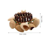 JEWEDECO African Tribal Style Coconut Shell Handbell Bracelet, Natural Nutshell Hand Shaker Percussion Instrument, Black Nut Shell Sound Effect Bangle for Drum Accompaniment