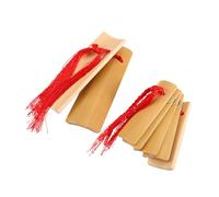 JEWEDECO Allegro Bamboo Castanets Traditional Handcrafted Musical Instrument Accessories for Adults Natural Clapper Rhythm Instrument