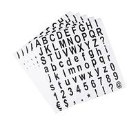 JEWEDECO Alphabet and Number Stickers Set PVC Self-Adhesive Educational Letter and Number Labels Early Learning Supplies for Scrapbook DIY Crafts 5 Sheets Pack