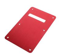 JEWEDECO Aluminum Alloy Guitar Backplate Thick Red Brushed Cover for Electric Guitar Cavity Replacement Lightweight and Repair Parts Compatible Tremolo Cover for String Instruments