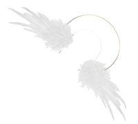 JEWEDECO Angel Wing Headband for Women Retro Gothic Goddess Headpiece Strong Metal and Cotton Linen for Halloween and Photo Shoots